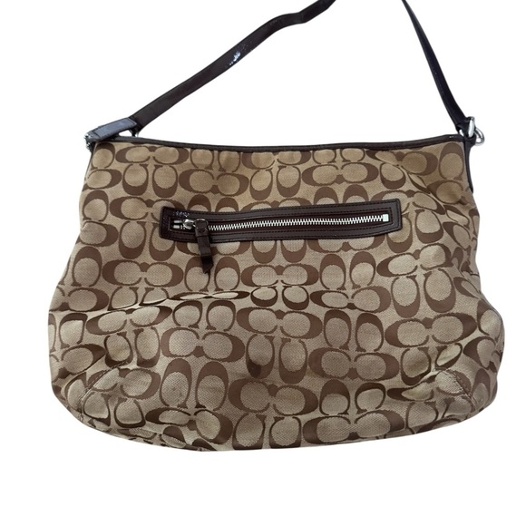 Coach Brown and Black Shoulder Bag with Signature Style - Picture 3 of 9